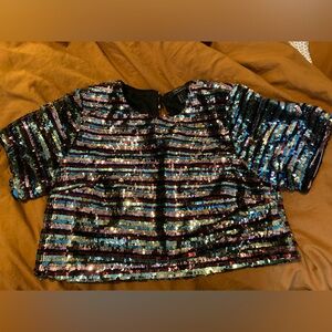 Excellent condition! Forever 21 Contemporary Multicolor Sequin Shirt